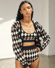Checkered Cardigan