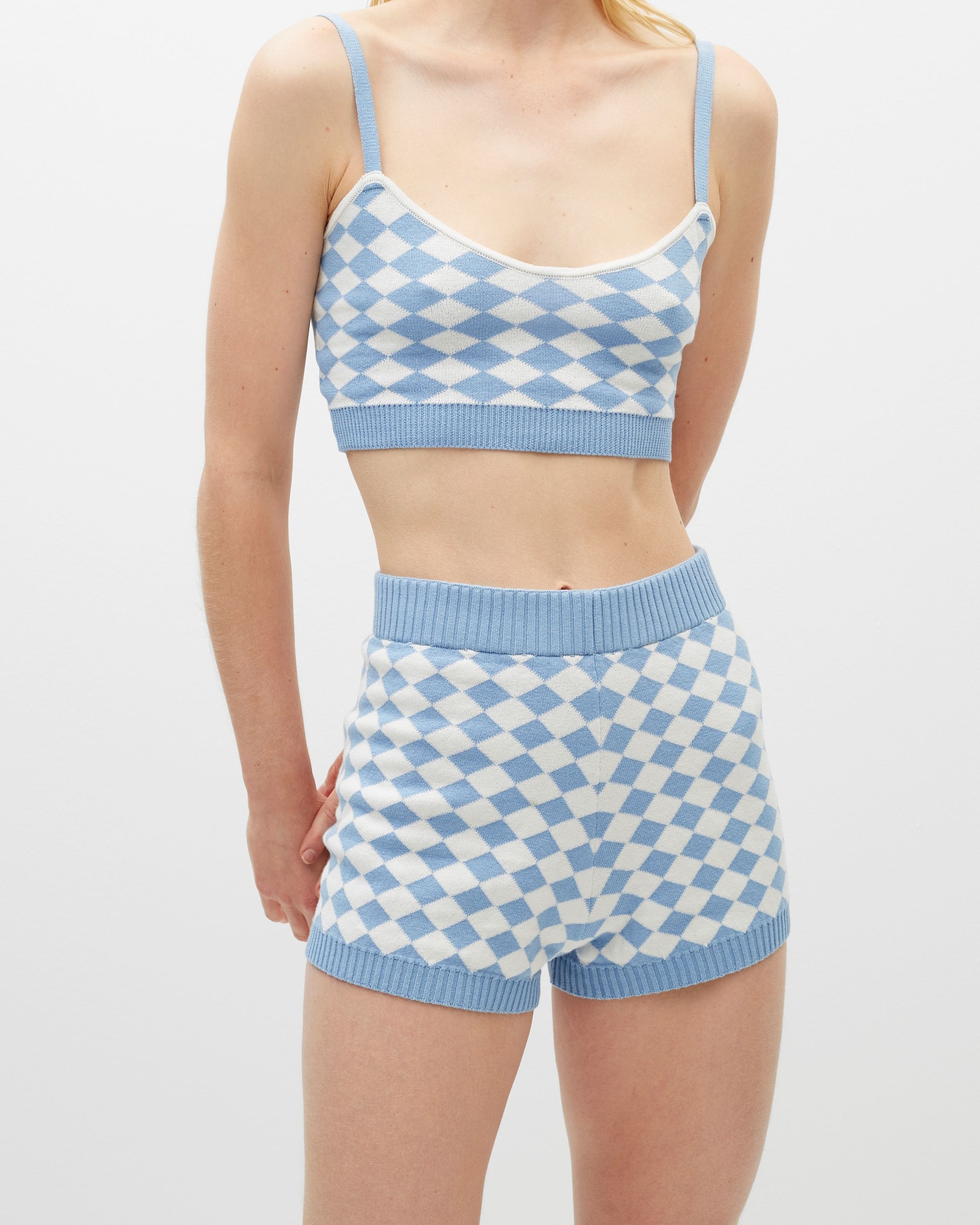 Checkered Sophie Knit Shorts