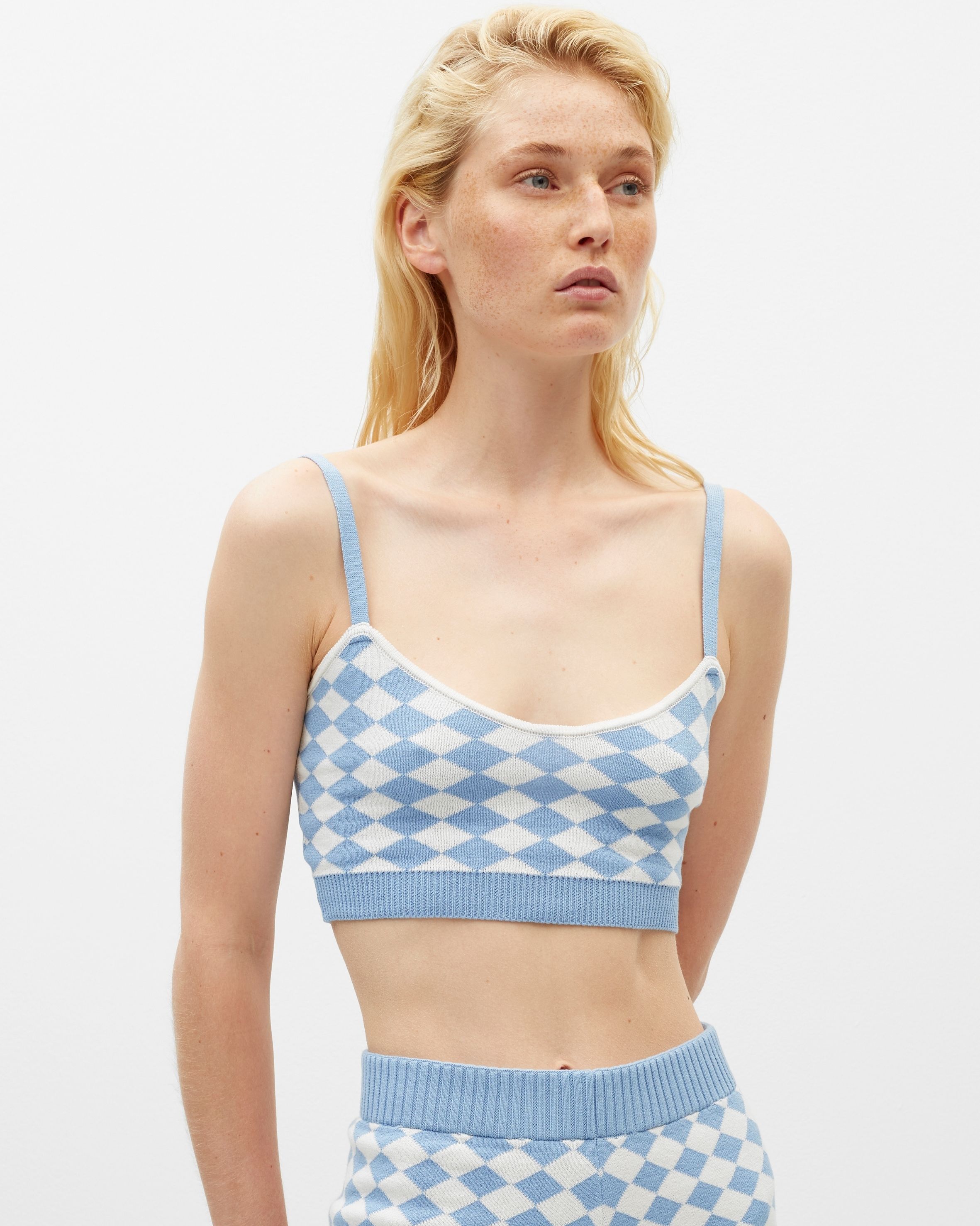 Checkered Crop Tank
